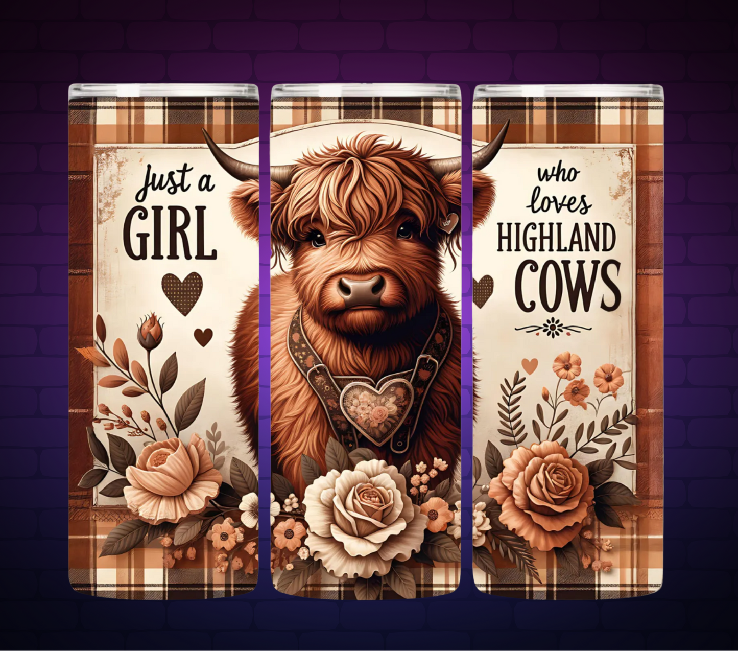 Just a Girl Who Loves Cows - 20oz Tumbler Wrap