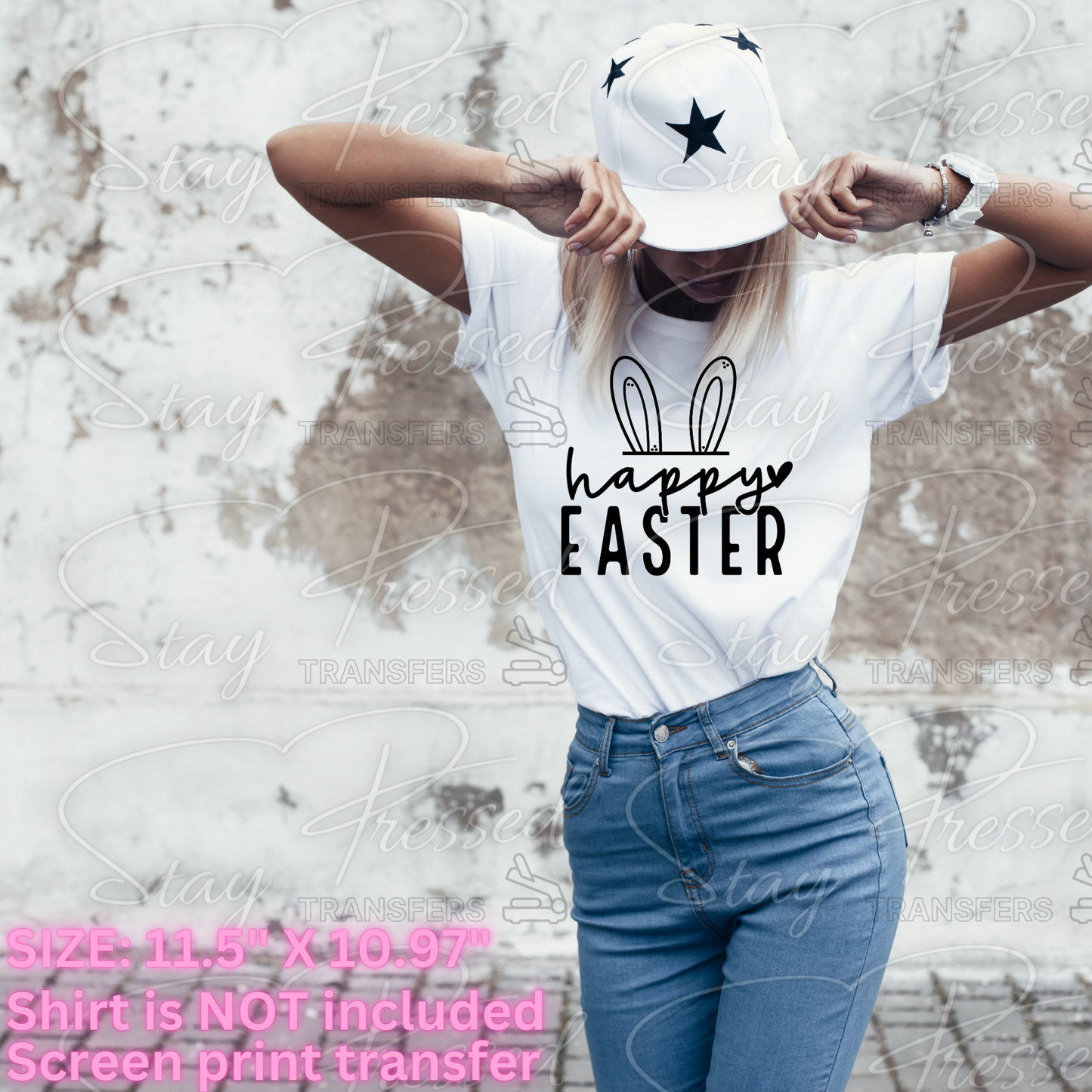 Happy Easter - Screen Print Transfer