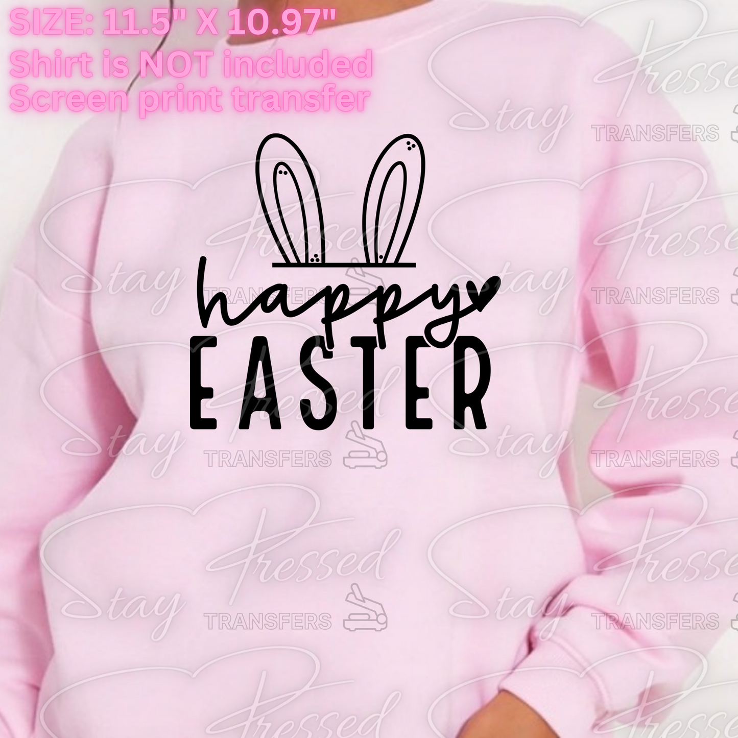 Happy Easter - Screen Print Transfer