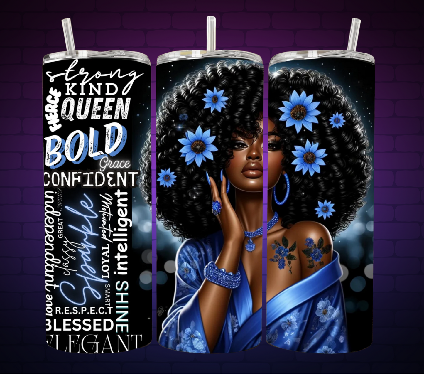 Strong Black Queen - 20oz Tumbler Wrap