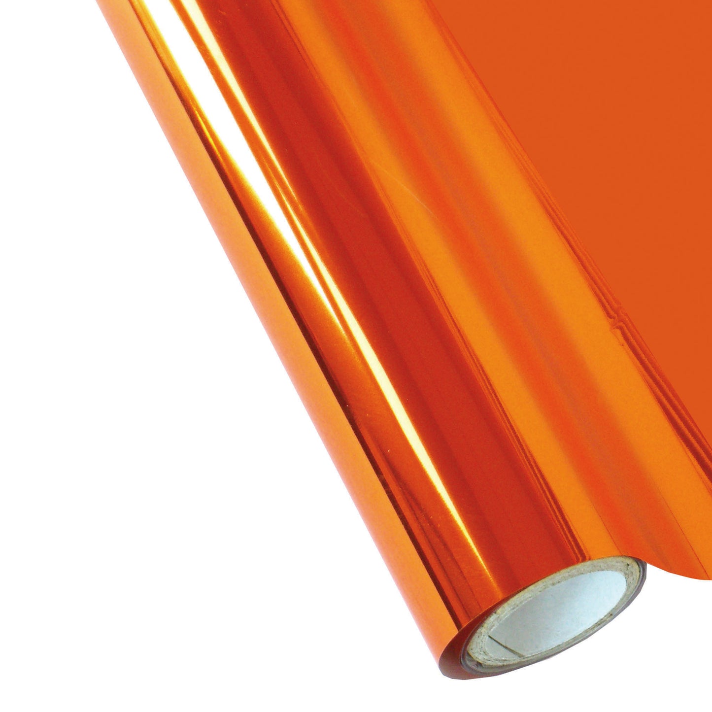A roll of orange StarCraft Electra Foil, a crafting material used for creating custom designs in a shiny finish.