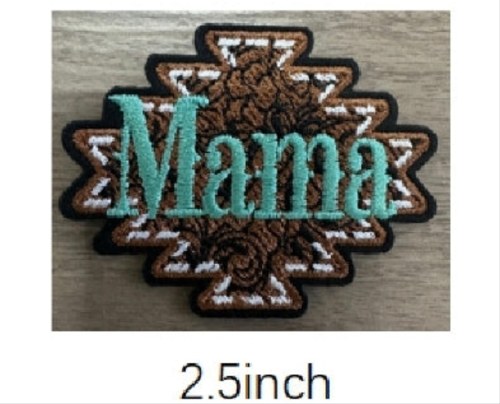 Aztec pattern Mama Hat Patch