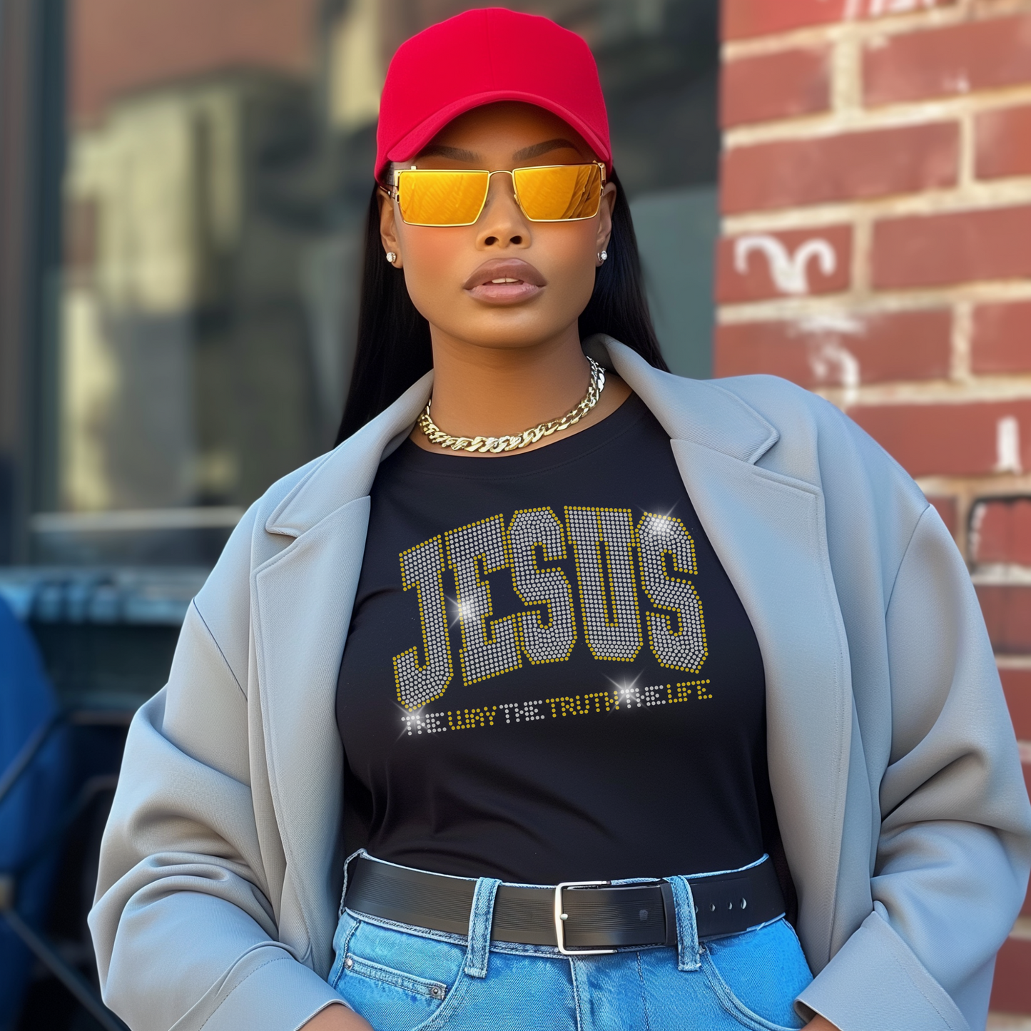 Jesus - Rhinestone Transfer