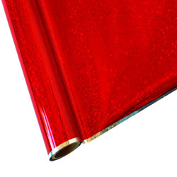 25 Foot Roll of 12" StarCraft Electra Foil - Red Glitter