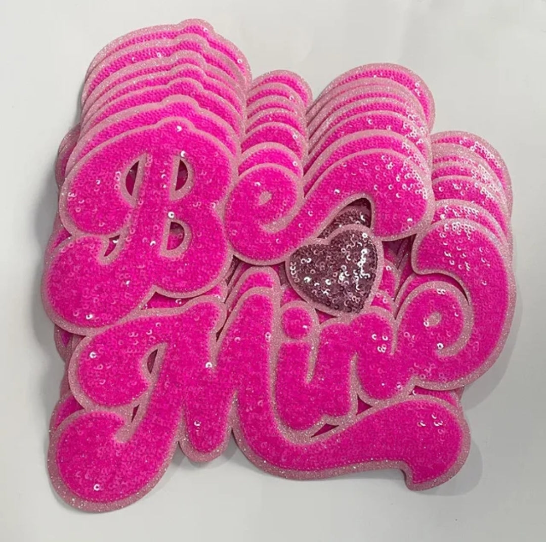 (Sequin) Be Mine - Chenille patch