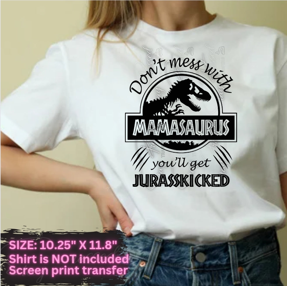 Mamasaurus Screenprint Transfer