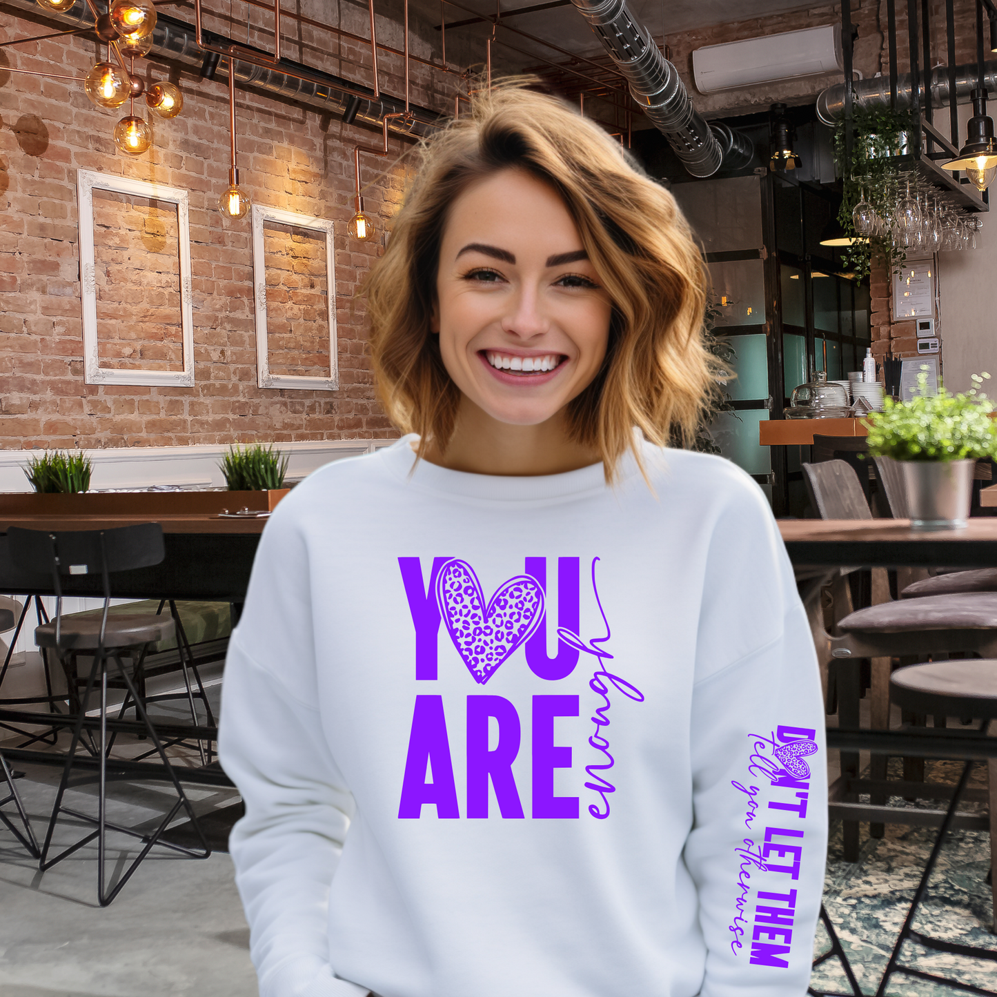 YOU ARE ENOUGH - Single Color Screen Print Transfer