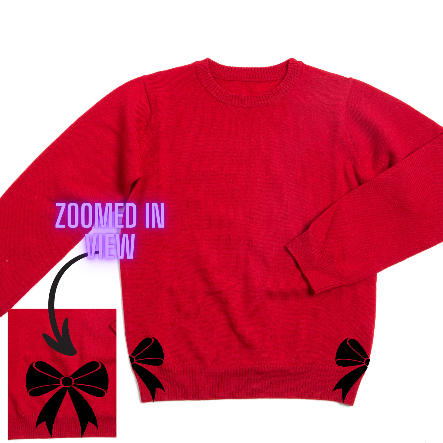 Bow sold seperate- Screen Print Transfer