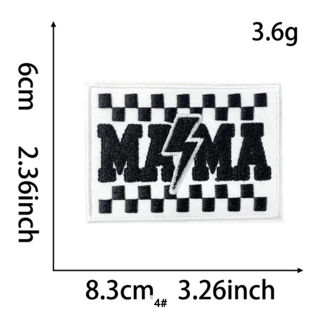 Mama Checkered Hat Patch