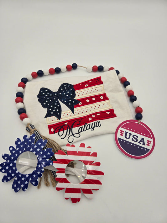 Personalized Embroidered Flag shirt