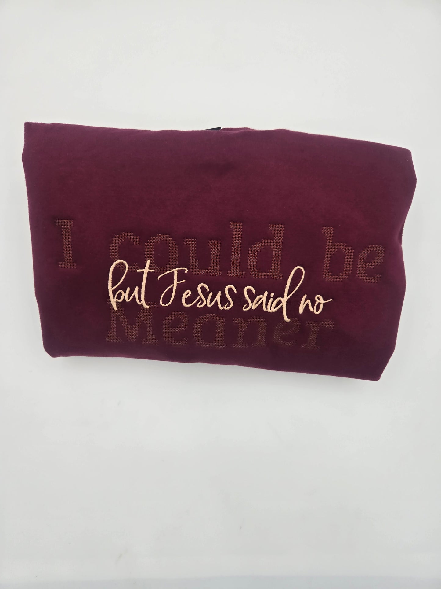 I Could Be Meaner Embroidered sweatshirt