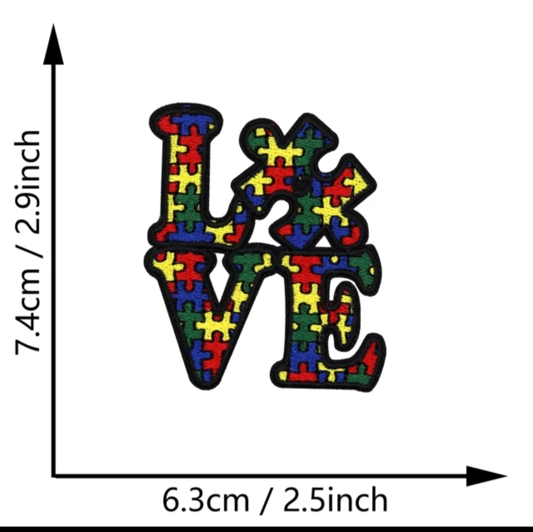 Autism Love Hat Patch