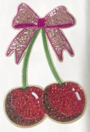 (Sequin) Cherry - Chenille patch