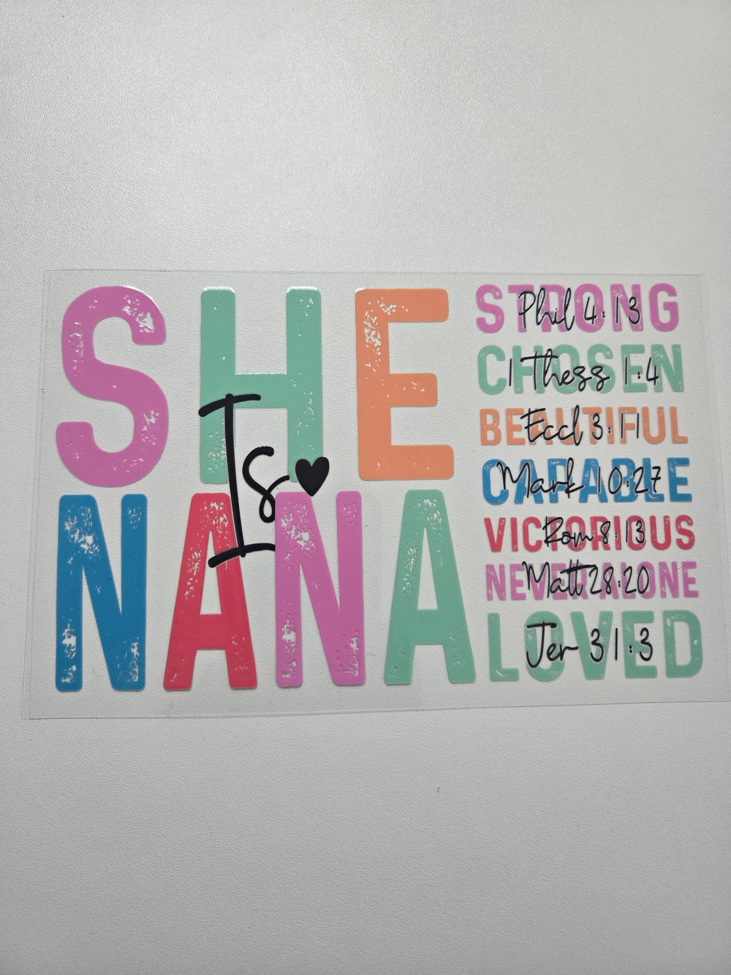 SHE IS NANA stacked UVDTF WRAP