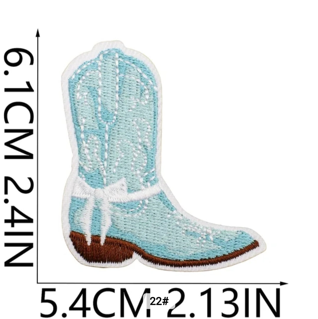 Blue Boots Hat Patch