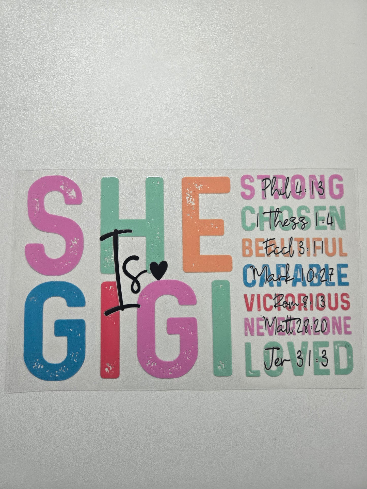 SHE IS GIGI stacked UVDTF WRAP