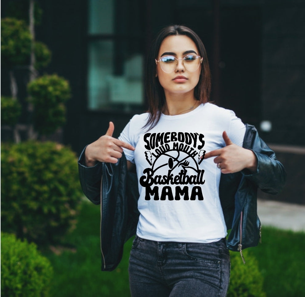 Loud mouth basketball Mama - Screen Print Transfer