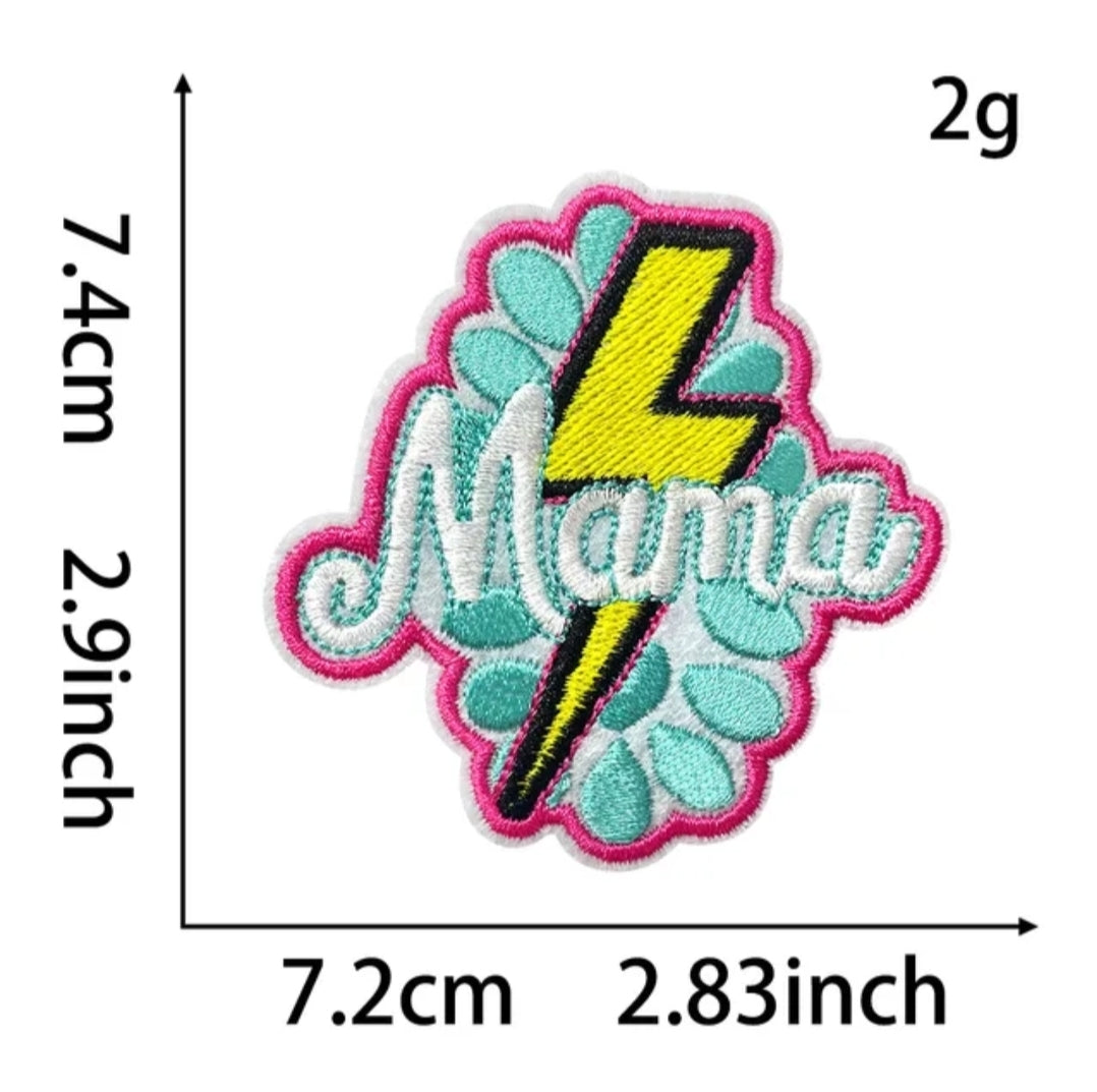 Mama Lightning Hat Patch