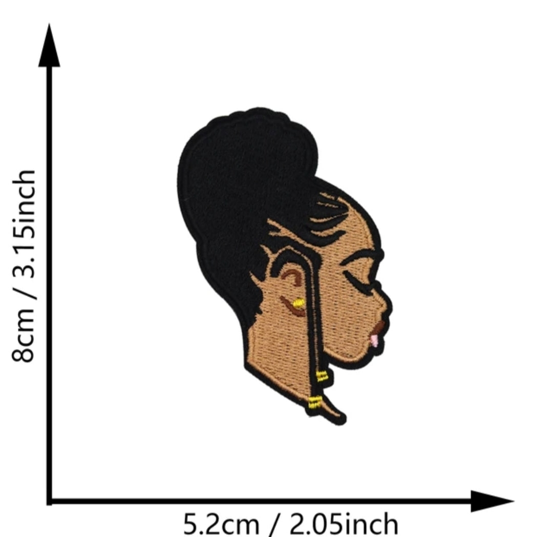 Cute Braids Hat Patch