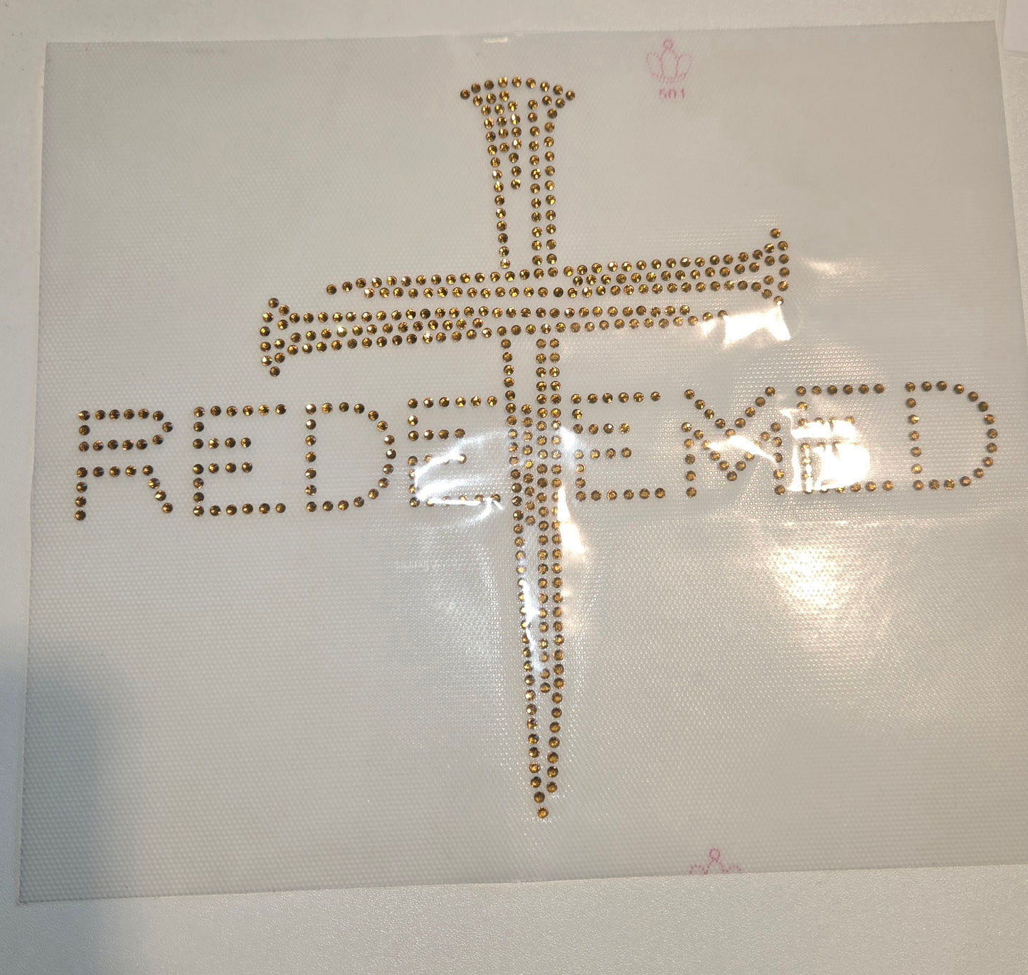 redeemed rhinestone transfer