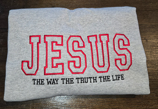Jesus The Way The Truth The Life Embroidered top (Youth)