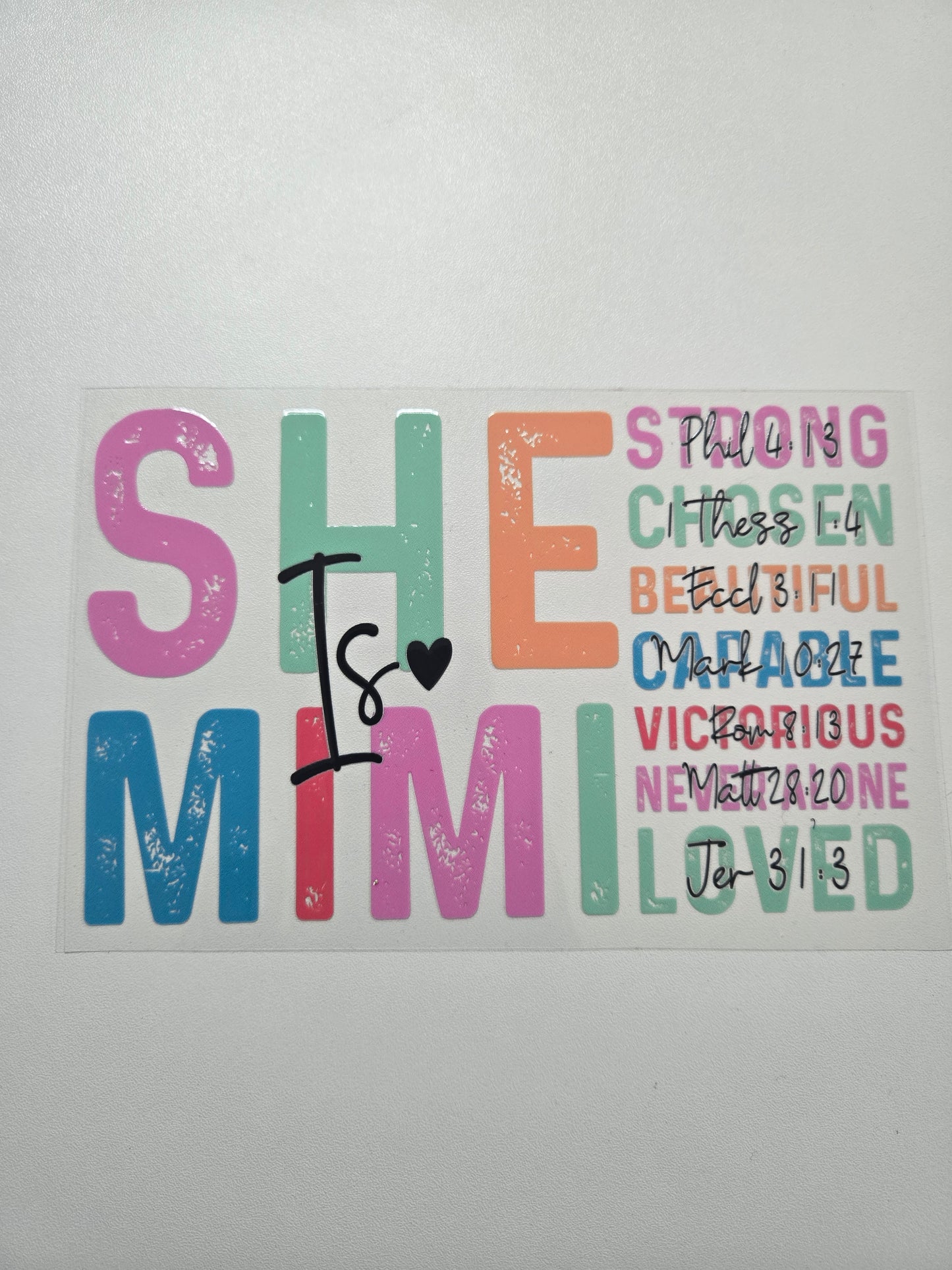 SHE IS MIMI stacked UVDTF WRAP