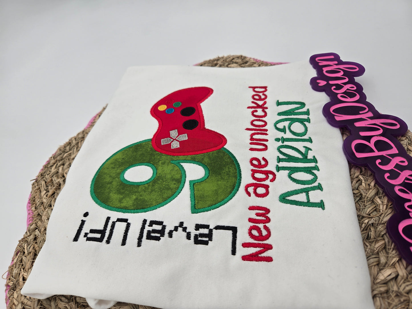 Personalized Embroidered Boys Video Game shirt