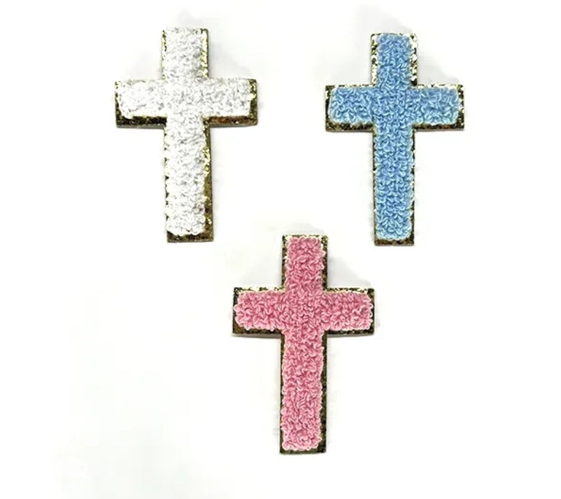 Chenille Cross Hat Patch