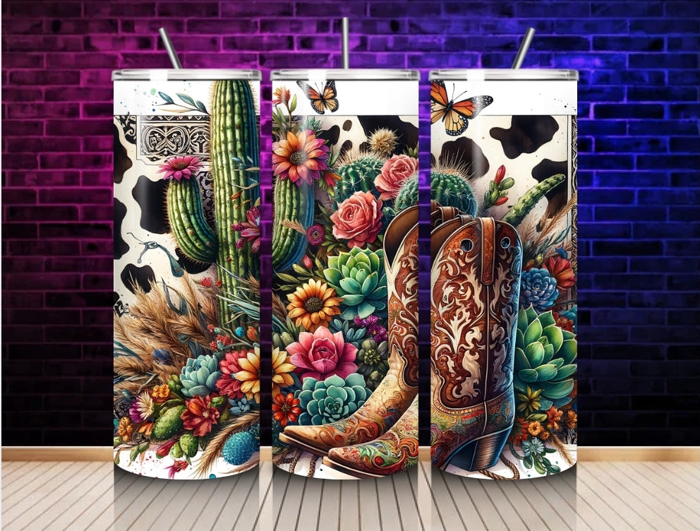 Western Boots- 20oz Tumbler Wrap