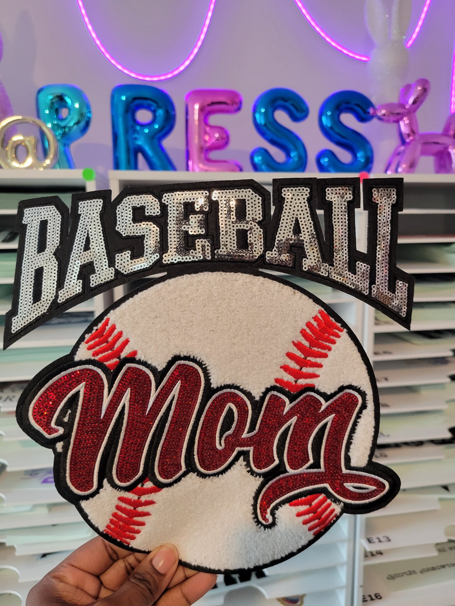 Baseball Mom- Chenille patch