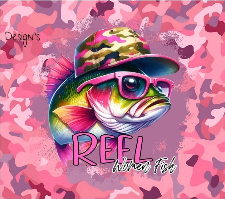 Reel Women Fish - 20oz Tumbler Wrap
