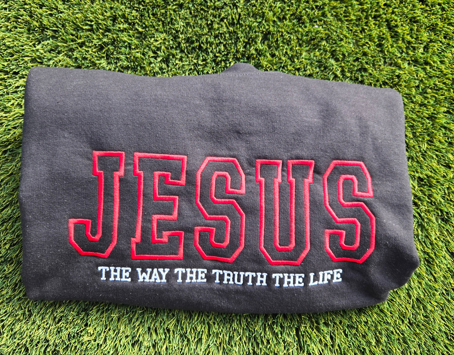 Jesus The Way The Truth The Life Embroidered Sweater