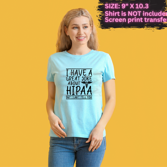 Hippa Joke - Screen Print Transfer