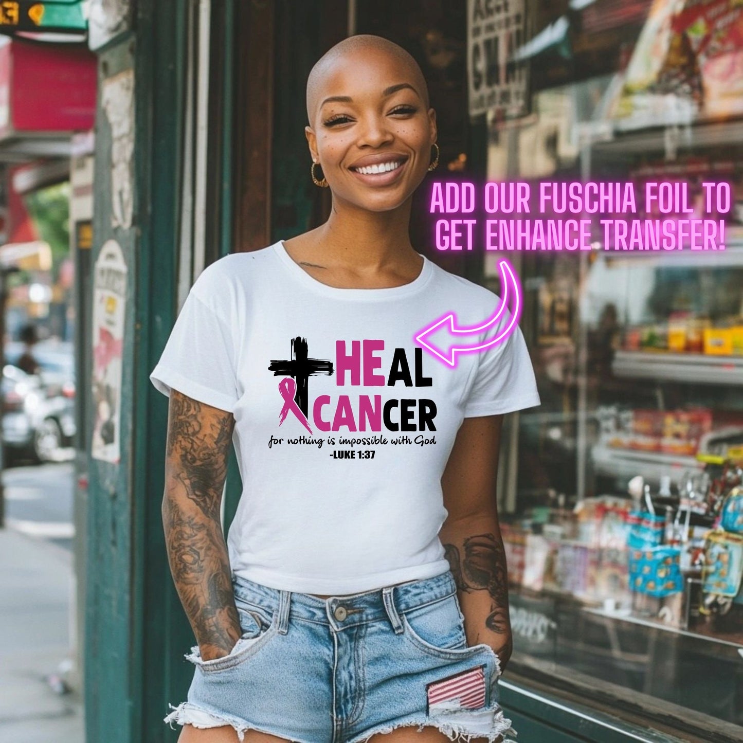 Heal Cancer Empowerment - Screen Print Transfer