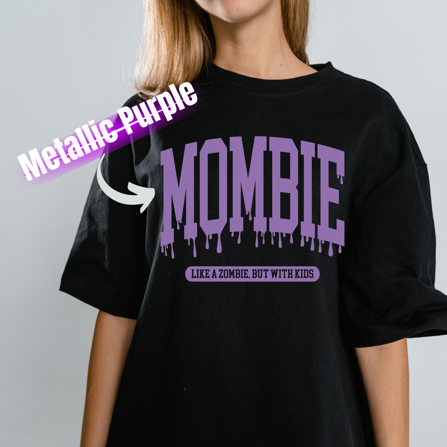 Mombie Screen Print Transfer (Metallic)-