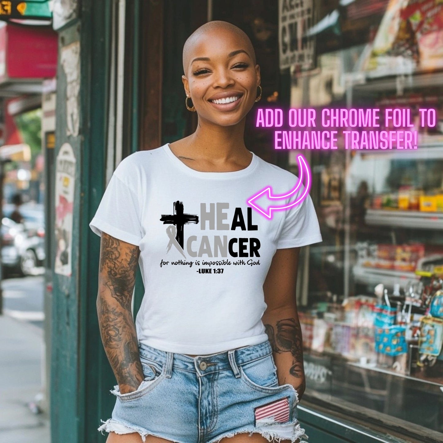 Heal Cancer Empowerment - Screen Print Transfer