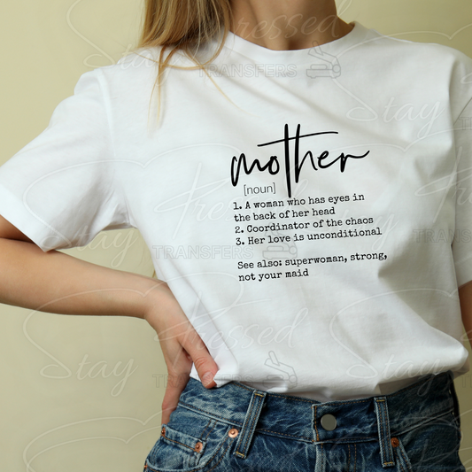 Mother Definition- Screenprint Transfer