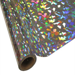 25 Foot Roll of 12" StarCraft Electra Foil - Silver Cracked Ice