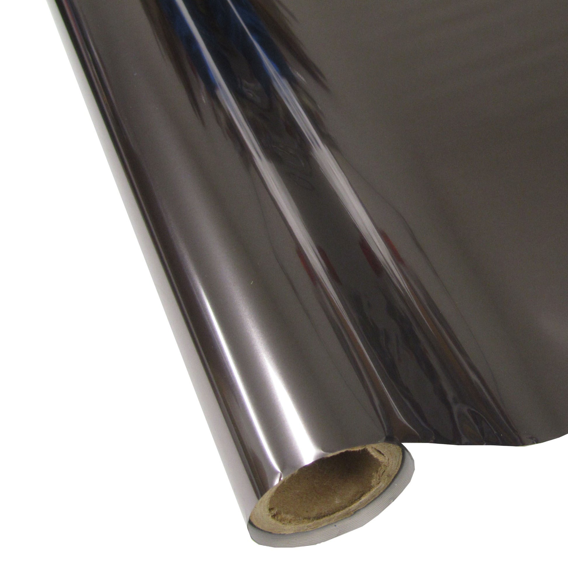 A roll of StarCraft Electra Foil in gunmetal color, used for heat transfer printing on fabrics.
