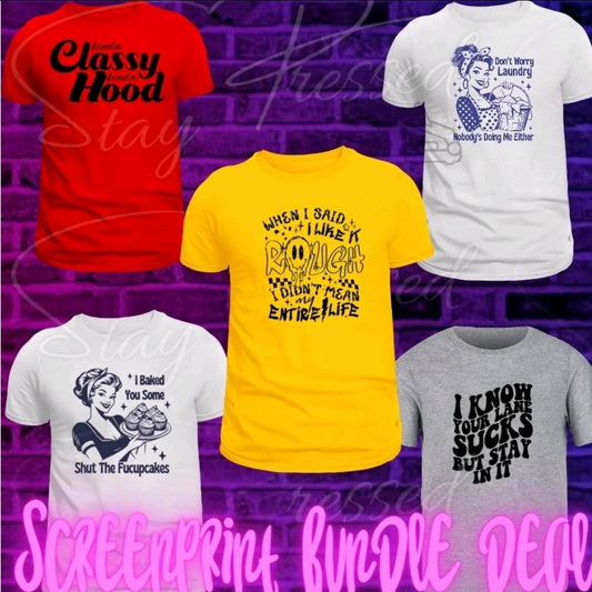 Sarcastic Screen Print Transfer Bundle