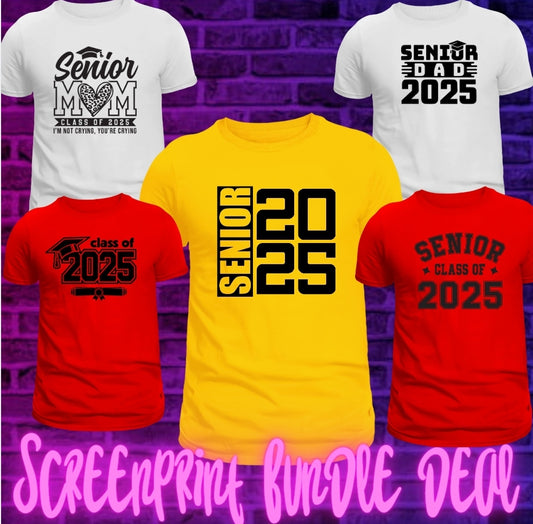 Senior 2025 Screen Print Transfer Bundle