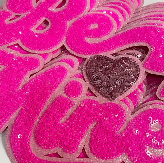 (Sequin) Be Mine - Chenille patch