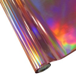 25 Foot Roll of 12" StarCraft Electra Foil - Pink Holographic Rainbow