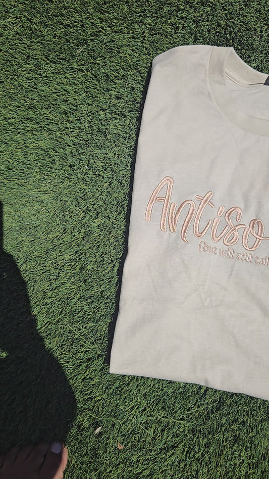 MONOCHROME God Antisocial Embroidery Crewneck