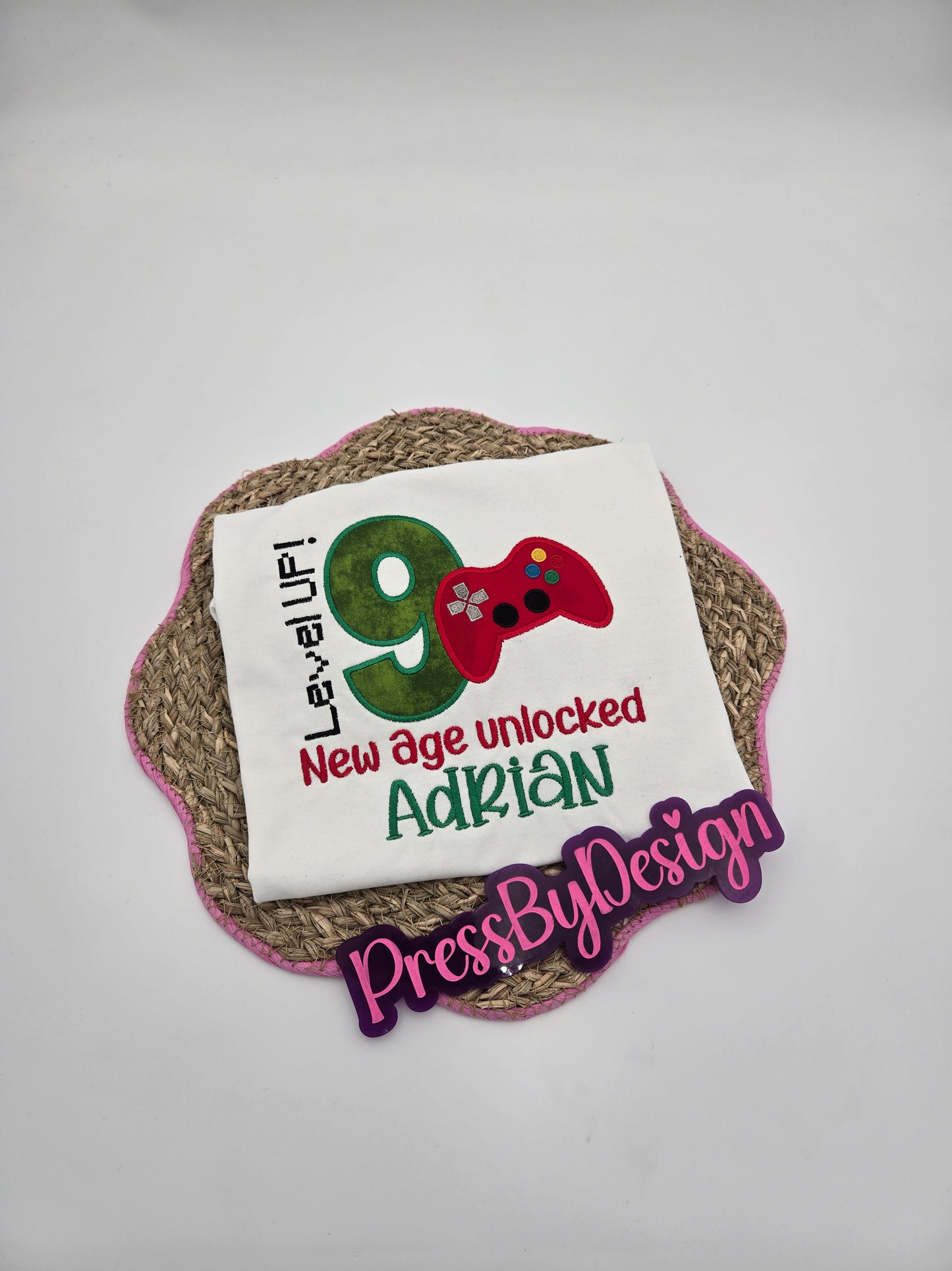 Personalized Embroidered Boys Video Game shirt