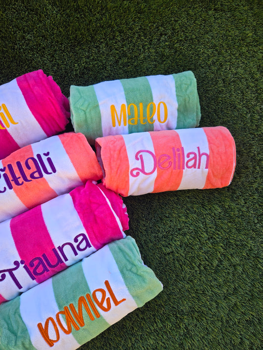 Personalized Embroidered Beach Towels