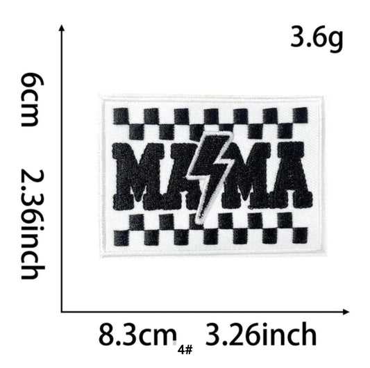 Mama Checkered Hat Patch