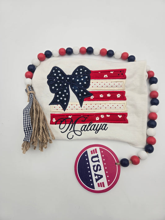 Personalized Embroidered Flag shirt