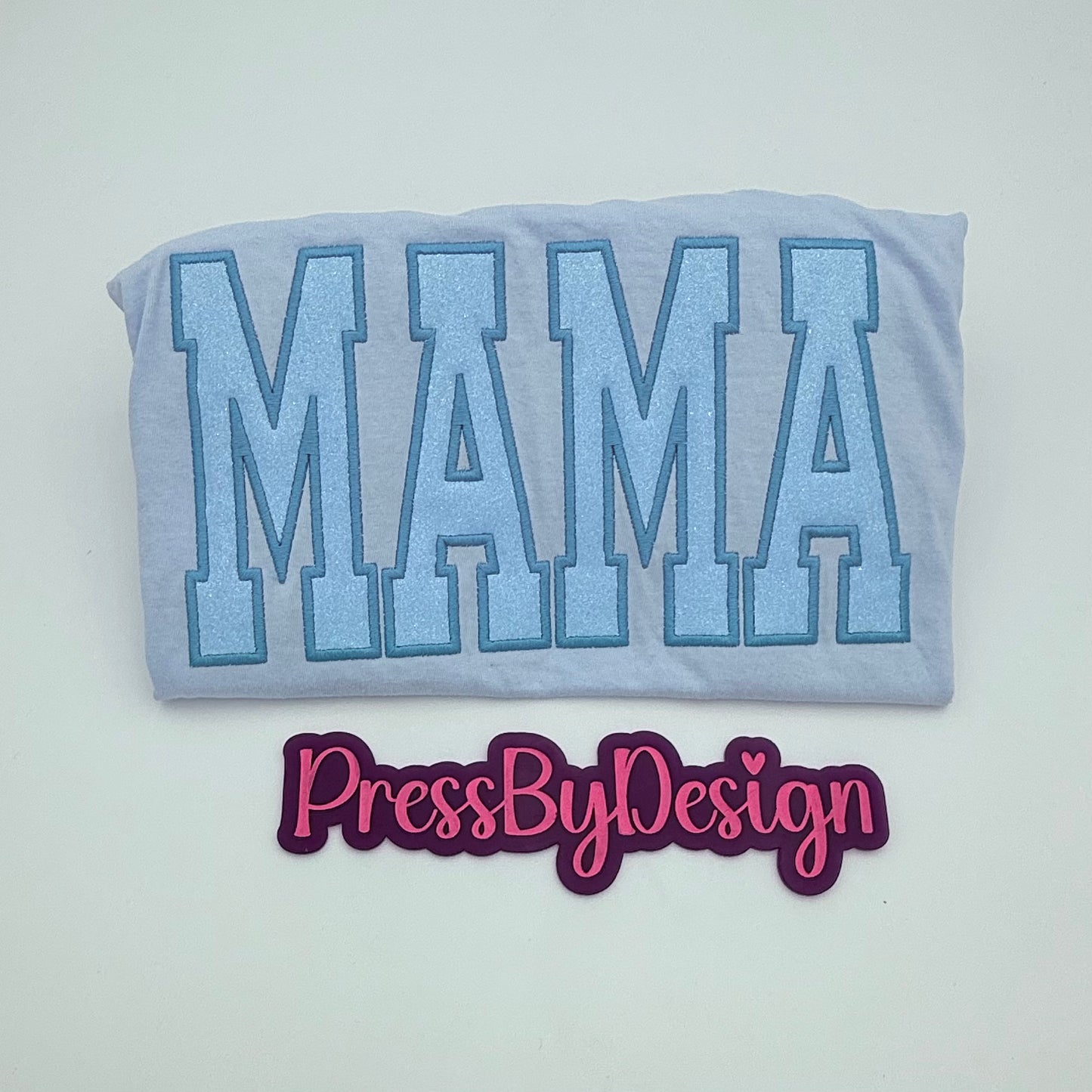 Glitter MAMA Embroidery T Shirt