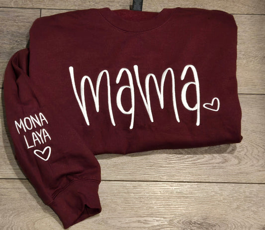 MAMA Doodle Embroidery SLEEVE Design